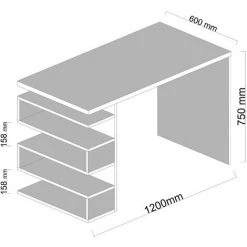 COTECOSY Bureau 4 étagères Judy 120cm Bois Blanc - Blanc 9 COTECOSY Bureau 4 étagères Judy 120cm Bois Blanc - Blanc -France Bureau Soldes 2022 59105403 4