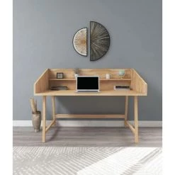 COTECOSY Bureau Cicely 120cm Pin Massif Naturel - Bois 9 COTECOSY Bureau Cicely 120cm Pin Massif Naturel - Bois -France Bureau Soldes 2022 59106033 3