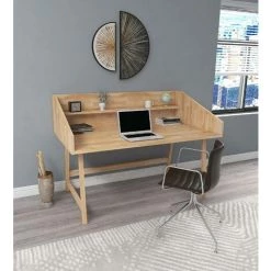 COTECOSY Bureau Cicely 120cm Pin Massif Naturel - Bois 10 COTECOSY Bureau Cicely 120cm Pin Massif Naturel - Bois -France Bureau Soldes 2022 59106033 4