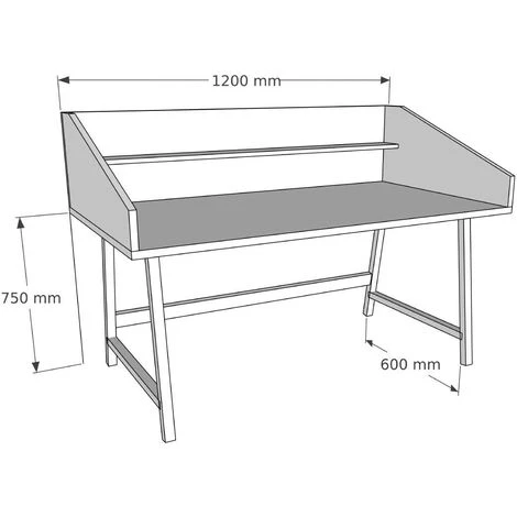 COTECOSY Bureau Cicely 120cm Pin Massif Naturel - Bois 7 COTECOSY Bureau Cicely 120cm Pin Massif Naturel - Bois – Image 5