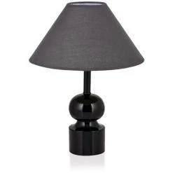 COTECOSY Lampe à Poser Shaken D30xH39cm Métal Et Tissu Noir - Noir