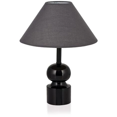 COTECOSY Lampe à Poser Shaken D30xH39cm Métal Et Tissu Noir - Noir 3 COTECOSY Lampe à Poser Shaken D30xH39cm Métal Et Tissu Noir - Noir