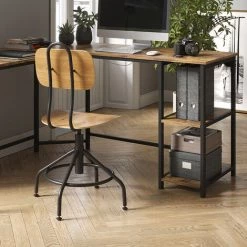 Bureau D'angle „Fyrk“ Vieux Bois/Noir Vicco -France Bureau Soldes 2022 59119665 5