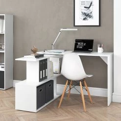 Bureau En Angle „Levia“ Blanc Avec Station De Recharge USB Vicco -France Bureau Soldes 2022 59119733 4