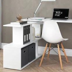Bureau En Angle „Levia“ Blanc Avec Station De Recharge USB Vicco -France Bureau Soldes 2022 59119733 5