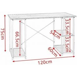 HELLOSHOP26 Bureau Adulte Avec Bibliothèques 120 Cm MDF Blanc Chêne Clair - Beige 7 HELLOSHOP26 Bureau Adulte Avec Bibliothèques 120 Cm MDF Blanc Chêne Clair - Beige -France Bureau Soldes 2022 59134586 3