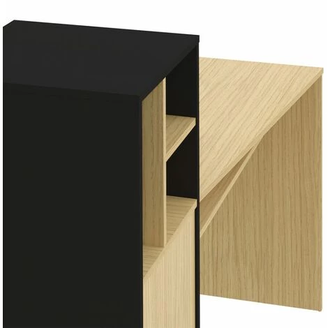 TEMAHOME - Bureau MITCH Chêne Clair Et Noir 5 TEMAHOME - Bureau MITCH Chêne Clair Et Noir – Image 3