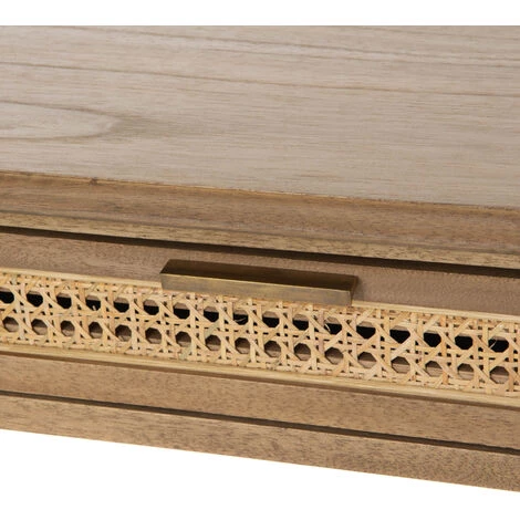 Amadeus - Bureau PALMA 2 Tiroirs En Rotin Et Bois - Multicolore 5 Amadeus - Bureau PALMA 2 Tiroirs En Rotin Et Bois - Multicolore – Image 3