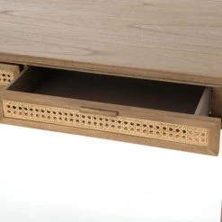 Amadeus - Bureau PALMA 2 Tiroirs En Rotin Et Bois - Multicolore 9 Amadeus - Bureau PALMA 2 Tiroirs En Rotin Et Bois - Multicolore -France Bureau Soldes 2022 59152518 4