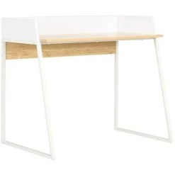INLIFE Bureau Blanc Et Chêne 90 X 60 X 88 Cm - Blanc