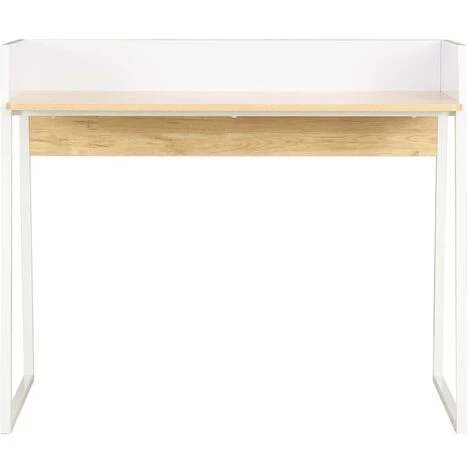 INLIFE Bureau Blanc Et Chêne 90 X 60 X 88 Cm - Blanc 4 INLIFE Bureau Blanc Et Chêne 90 X 60 X 88 Cm - Blanc – Image 2