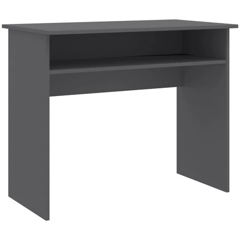 INLIFE Bureau Gris 90x50x74 Cm Aggloméré - Gris 4 INLIFE Bureau Gris 90x50x74 Cm Aggloméré - Gris – Image 2