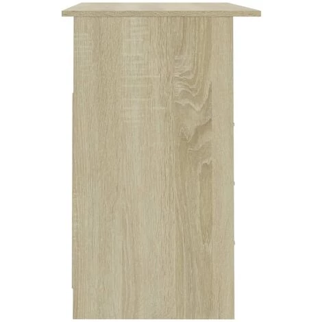 INLIFE Bureau Avec Tiroirs Chêne Sonoma 110x50x76 Cm Aggloméré - Brun 7 INLIFE Bureau Avec Tiroirs Chêne Sonoma 110x50x76 Cm Aggloméré - Brun – Image 5