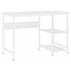 INLIFE Bureau D'ordinateur Blanc 105x55x72 Cm MDF Et Métal - Blanc -France Bureau Soldes 2022 59172670 2