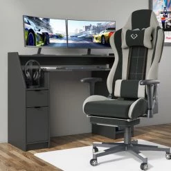 Table D'ordinateur „Joel“ 123cm Noir Vicco -France Bureau Soldes 2022 59175098 4