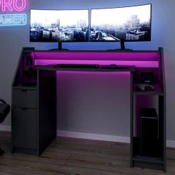 Table D'ordinateur „Joel“ 123cm Noir Vicco -France Bureau Soldes 2022 59175098 5