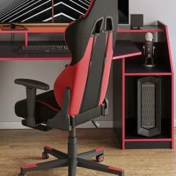 Table Pour Ordinateur „Joel“ 180cm Noir/Rouge Vicco -France Bureau Soldes 2022 59175229 5