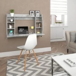 Bureau Mural "Max" Béton Avec Station De Recharge Qi Vicco -France Bureau Soldes 2022 59234730 4