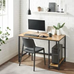 RED DECO Bureau DANNY Chêne Clair Médium MDF H75cm - Chêne Clair -France Bureau Soldes 2022 59252566 2