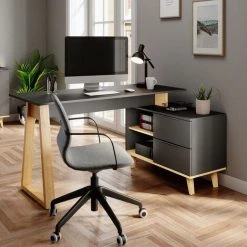 Bureau „Neptune XL" Anthracite/Sonoma Vicco -France Bureau Soldes 2022 59399484 3