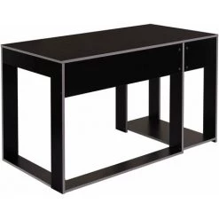 DéCOSHOP26 Bureau Table De Bureau Pour Ordinateur 120x60x76cm En MDF Noir Gris - Noir -France Bureau Soldes 2022 59503042 5