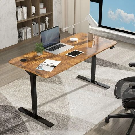 Devoko Cadre Bureau Réglable En Hauteur à Simple Moteurs, Cadre De Table Bureau Assis Debout, Panneau Avec 3 Claviers à Mémoire, Charge Maximale : 100 Kg Noir 7 Devoko Cadre Bureau Réglable En Hauteur à Simple Moteurs, Cadre De Table Bureau Assis Debout, Panneau Avec 3 Claviers à Mémoire, Charge Maximale : 100 Kg Noir – Image 5