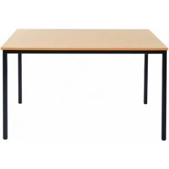 DéCOSHOP26 Bureau Table De Conférence 120x80cm MDF Aspect Hêtre - Noir -France Bureau Soldes 2022 59683158 2