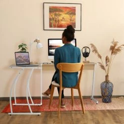 Relaxdays Bureau D'angle Effet Chêne, HxLxP : 73 X 147 X 112 Cm, Pour Travail Et Télétravail, Table En L, Nature/blanc 10 Relaxdays Bureau D'angle Effet Chêne, HxLxP : 73 X 147 X 112 Cm, Pour Travail Et Télétravail, Table En L, Nature/blanc -France Bureau Soldes 2022 59806855 4