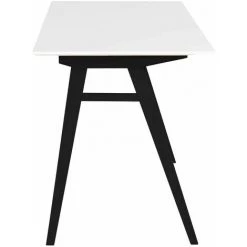 ALTOBUY GRAM - Bureau Blanc Et Piétement Hévéa Massif Noir - Blanc 9 ALTOBUY GRAM - Bureau Blanc Et Piétement Hévéa Massif Noir - Blanc -France Bureau Soldes 2022 59824048 3