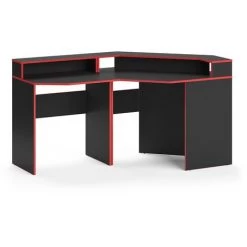 Table D'ordinateur „Kron“ Noir/Rouge Set 5 Vicco