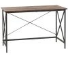 BELIANI Bureau 115 X 60 Cm Bois Foncé Et Noir - Bois Foncé 1 BELIANI Bureau 115 X 60 Cm Bois Foncé Et Noir - Bois Foncé -France Bureau Soldes 2022 59856635 1