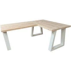 Wood4you Bureau D'angle Vancouver Spruce 200/150Lx76Px75H Blanc