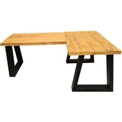 Wood4you Bureau D'angle Vancouver Bois Torréfié 190/160Lx74Px75H Anthracite 9 Wood4you Bureau D'angle Vancouver Bois Torréfié 190/160Lx74Px75H Anthracite -France Bureau Soldes 2022 59962357 3