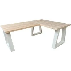 FALSE Wood4you Bureau D'angle Vancouver Spruce 180/120Lx74Px75H Blanc -France Bureau Soldes 2022 59962378 3