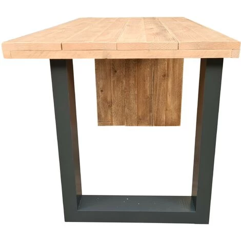 Wood4you Desk San Diego - Bois D'échafaudage 190Lx55Dx75H Anthracite 6 Wood4you Desk San Diego - Bois D'échafaudage 190Lx55Dx75H Anthracite – Image 4