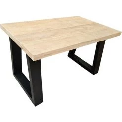 Wood4you Bureau Vancouver échafaudage Bois 130Lx74Px75H Noir -France Bureau Soldes 2022 59962474 3