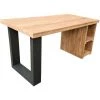 Wood4you Bureau San Diego - Bois D'échafaudage 200Lx74Px75H Cm Anthracite