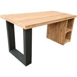 Wood4you Bureau San Diego - Bois D'échafaudage 200Lx74Px75H Cm Anthracite