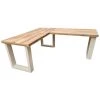 FALSE Wood4you Bureau D'angle New England échafaudage Bois 200/120Lx74Px75H Blanc