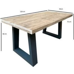 FALSE Wood4you Bureau Vancouver échafaudage Bois 120Lx55Px75H Anthracite -France Bureau Soldes 2022 59962880 4