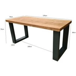 FALSE Wood4you Bureau New England Bois Torréfié 170Lx74Px75H Anthracite -France Bureau Soldes 2022 59962931 2