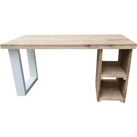 Wood4you Bureau San Diego - Bois D'échafaudage 150Lx74Px75H Cm Blanc 6 Wood4you Bureau San Diego - Bois D'échafaudage 150Lx74Px75H Cm Blanc – Image 4