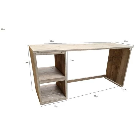 Wood4you Bureau Detroit Échafaudage Bois 110Lx55Px75H Cm 4 Wood4you Bureau Detroit Échafaudage Bois 110Lx55Px75H Cm – Image 2