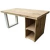FALSE Wood4you Bureau San Diego - échafaudage Bois 170Lx74Px75H Blanc