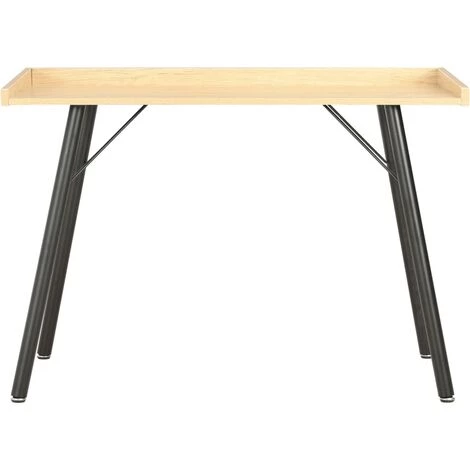 NOVA Bureau De Bureau 90x50x79 Cm Avec Bord Surélevé à L'arrière Et Côte Différentes Couleurs Couleur : Chêne Et Noir 4 NOVA Bureau De Bureau 90x50x79 Cm Avec Bord Surélevé à L'arrière Et Côte Différentes Couleurs Couleur : Chêne Et Noir – Image 2