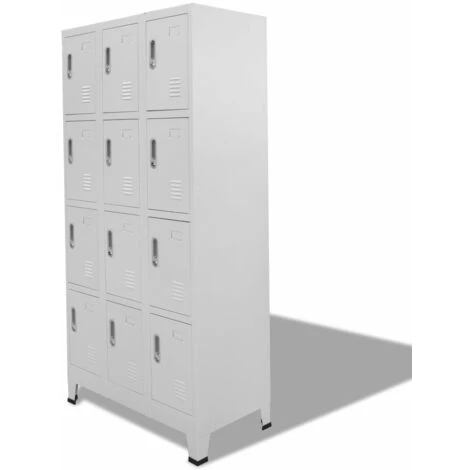 NOVA Casier De Bureau Avec 12 Compartiments De Style Industriel En Acier Avec Des Clés Grises 5 NOVA Casier De Bureau Avec 12 Compartiments De Style Industriel En Acier Avec Des Clés Grises – Image 3