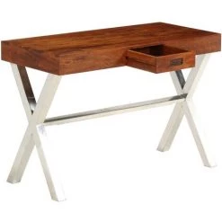 NOVA Bureau En Sheesham Solide Et Acacia 110x50x76 Cm -France Bureau Soldes 2022 59995316 4