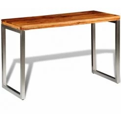 NOVA Table De Bureau En Bois Massif Des Jambes En Acier Sheesham