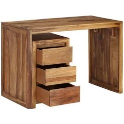 NOVA Bureau En Bois Massif De Sheesham 110x55x76 Cm -France Bureau Soldes 2022 59995520 5