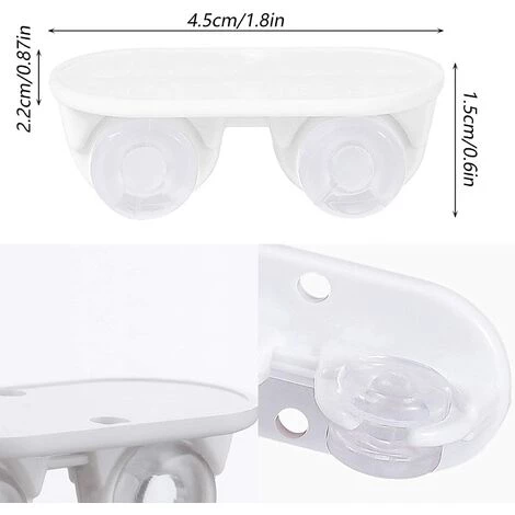 DENUOTOP Bureau 16 Pièces Roues De Rouleau De Poubelle Meubles Unidirectionnelle Poulie De Boîte De Rangement Résistant à L'usure Sans Bruit, Pour Pots De Fleurs, Petits Appareils De Chauffage Etc—Noir + Blanc 4 DENUOTOP Bureau 16 Pièces Roues De Rouleau De Poubelle Meubles Unidirectionnelle Poulie De Boîte De Rangement Résistant à L'usure Sans Bruit, Pour Pots De Fleurs, Petits Appareils De Chauffage Etc—Noir + Blanc – Image 2